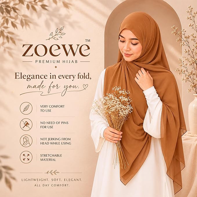 Chifon Hijab light brown