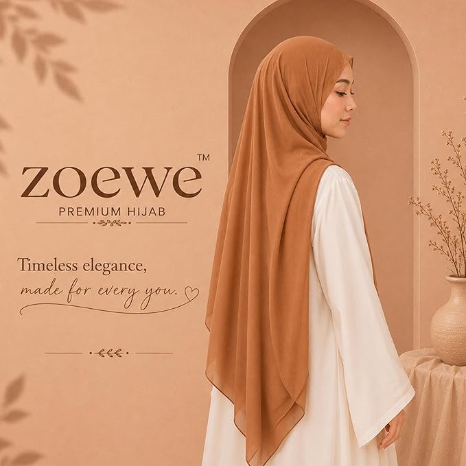Chifon Hijab light brown