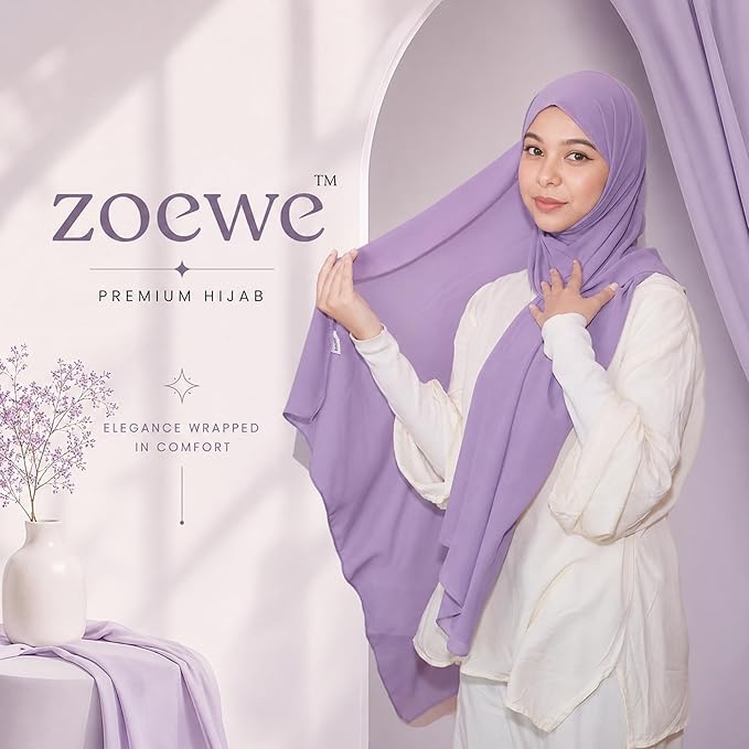 Lavender Chifon Hijab