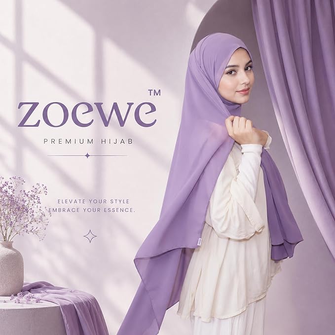 Lavender Chifon Hijab