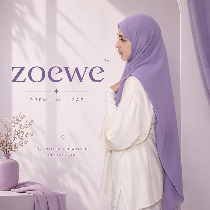 Lavender Chifon Hijab