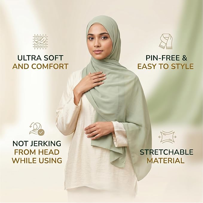 olive Chifon Hijab